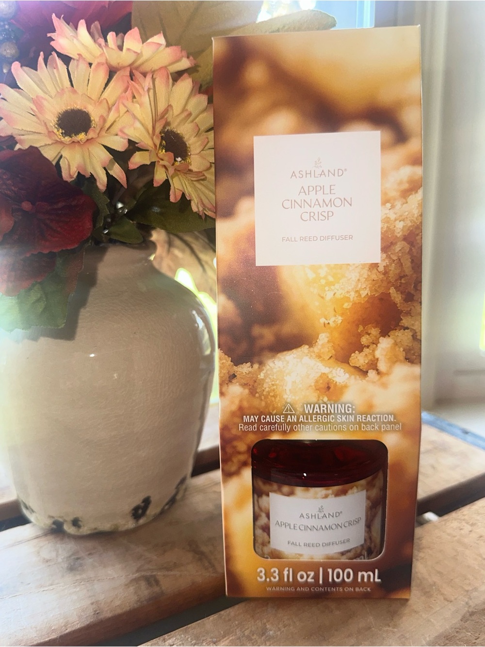 Apple Cinnamon Crisp ~ ASHLAND Reed Diffuser ~ New ~ 3.3 fl oz.